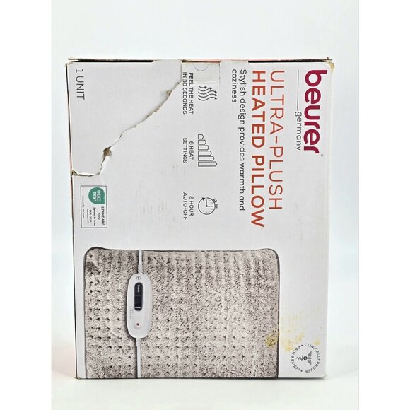 Beurer Ultra-Plush Heated Pillow UHP48N Lumbar Support Back Pain Relief New - Picture 12 of 16